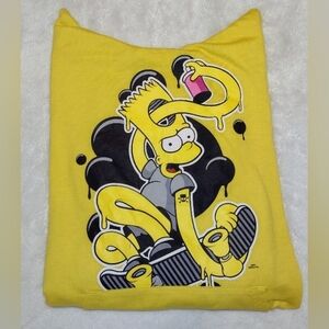 The Simpsons Bart Simpson EAT MY SHORTS Mens L Hoodie Sweater Pull Over Rare HTF